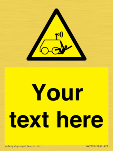 Custom warning run over by operator controlled machine